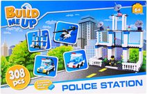 Stavebnice BuildMeUP Policejní stanice 308 dílků + 2 figurky plast