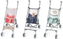 Kočárek golfové hole červené puntíkované pro panenku miminko kov v sáčku