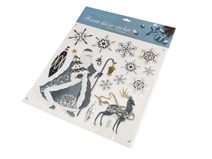 Vánoční samolepky plastické 3D na okna a dveře