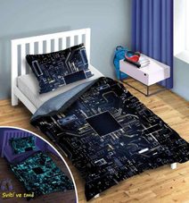 Povlečení Procesor svítící Bavlna, 140/200, 70/90 cm