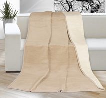 Deka tm.béžová/sv.béžová KIRA PLUS dvoulůžko - 200x230 cm
