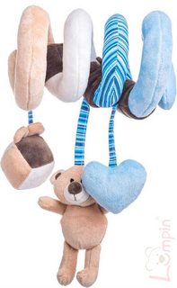 Baby spirála modrá medvídek Lumpin s hračkami pro miminko