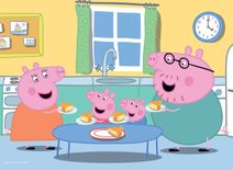 DINO Puzzle baby maxi 24 dílků Peppa Pig Oběd 47x66cm skládačka