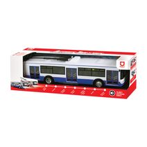 Unikátní kovový trolejbus 16 cm červený na zpětný chod v CZ obalu