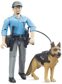 BRUDER 62150 Set figurka policista + policejní pes