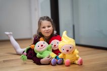 GaGaGu Závěsná hračka baby set mýval, tučňák, donut pro miminko PLYŠ