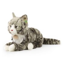 Plyšová kočka hnědá 25 cm