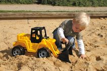 Truckies bagr 25cm set baby autíčko + panáček 01621 plast