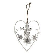 Srdce s andělem K2052/1 - 11,5 x14,2 x 0,8 cm