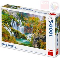 DINO Puzzle 1000 dílků Plitvická jezera 66x47cm skládačka v krabici