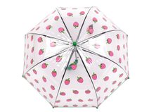 Dětský průhledný vystřelovací deštník jahoda