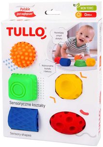 TULLO Baby Sada senzorická set 5 tvarů 2 druhy pro miminko