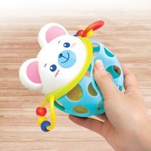 Volant modrý plast 20cm na baterie se zvukem v sáčku český design