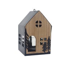 Dekorační svícen domeček K4529 - 13.00 × 13.00 × 21.00 cm