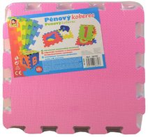 Baby puzzle soft pěnové barevné set 10ks měkké bloky 32x32cm na zem