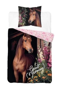 DETEXPOL Povlečení Kůň dobré ráno Bavlna, 140/200, 70/80 cm