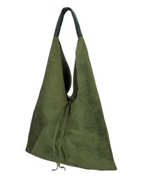 Kožená velká dámská kabelka Alma khaki zelená