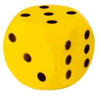 Androni Kostka měkká - velikost 10 cm žlutá