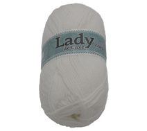Příze LADY de Luxe Bílá 1100 100g / 238 m