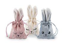 Dárkový pytlík zajíček 9x16 cm sametový
