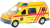 Auto kovové ambulance 11cm zpětný nátah CZ na baterie mluví česky Světlo Zvuk