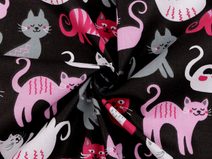 Bavlněná látka / plátno kočky METRÁŽ