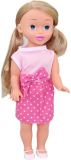 Panenka Adélka 34cm růžový letní obleček sukýnka s puntíky