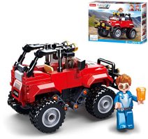 SLUBAN Town Auto červené SUV džíp 135 dílků + 1 figurka