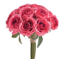 Svazek umělých růží fuchsiová 12 kusů