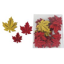 Dekorační listy, 18 ks D5660 - 3,5 - 5 x 0,5 x 3,5 - 5,5 cm