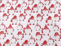 Vánoční dekorační metráž skřítek s glitry METRÁŽ