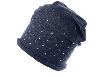 Bavlněná čepice s kamínky dámská