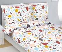 Povlečení flanelové Bílá,Šedá 12/935 140x200, 70x90 cm