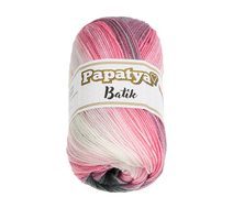 Příze PAPATYA BATIK Bílá,Šedá,Růžová 554-21 100g / 360 m