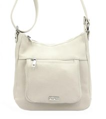 MiaMore Kožená crossbody dámská kabelka krémová