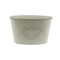 Květináč plechový ovál K3946/2 - 22,5 x 13,5 x 14 cm