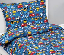 Povlečení krepové Junior - 140x200, 70x90 cm kočky - dětský motiv