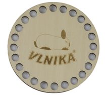 Dno - víko překližkové Natur kruh s králíčkem 10 cm průměr / otvory 6mm