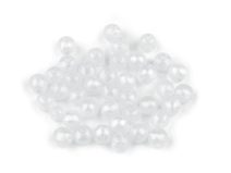 Plastové korálky perleťový AB frost efekt Ø10 mm 20 g