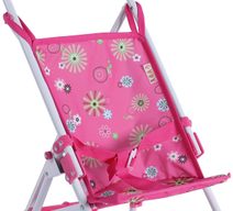 Kočárek golfové hole červené puntíkované pro panenku miminko kov v sáčku