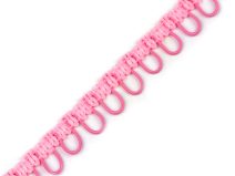 Prýmek s pružným očkem na knoflíky šíře 15 mm návin 2 metry