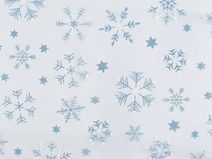 Tyl oděvní / dekorační vánoční vločky s glitry METRÁŽ