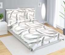 Povlečení flanelové Šedá,Bílá 12/929 140x200, 70x90 cm