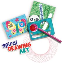 SES CREATIVE Kreslící spirála zvířátka kreativní set s 6 fixy v krabici