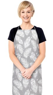 Kuchyňská zástěra ADÉLA Šedá,Bílá 7750/237 zástěra 67x84 cm