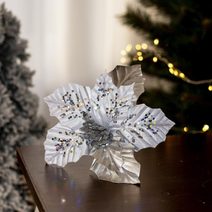 Dekorační květ vánoční hvězda 20 cm X3581/3