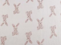 Mušelín / dvojitá gázovina zajíček METRÁŽ