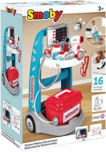 SMOBY Lékařský vozík + dětské lékařské potřeby na baterie Světlo Zvuk