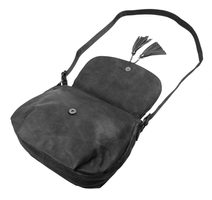 Crossbody dámská měkká kabelka tmavě šedá