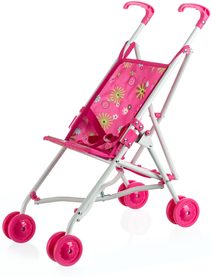 Kočárek golfové hole červené puntíkované pro panenku miminko kov v sáčku